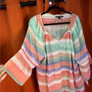 Zac & Rachel Pastel Striped Blouse